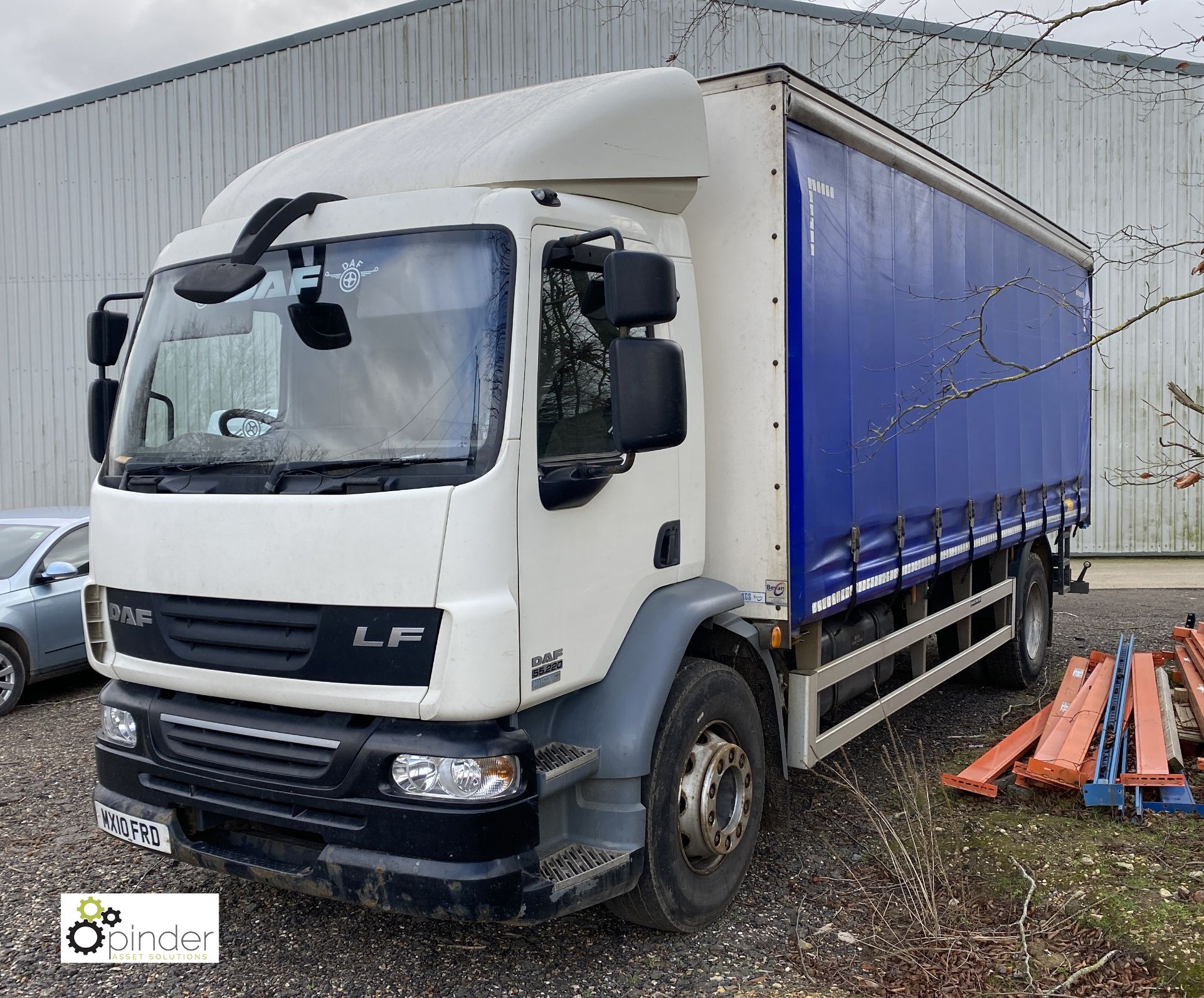 DAF FA LF 55.220 Curtainside Truck, day cab, with Bevan curtainside body, 6750mm, Registration: MX10