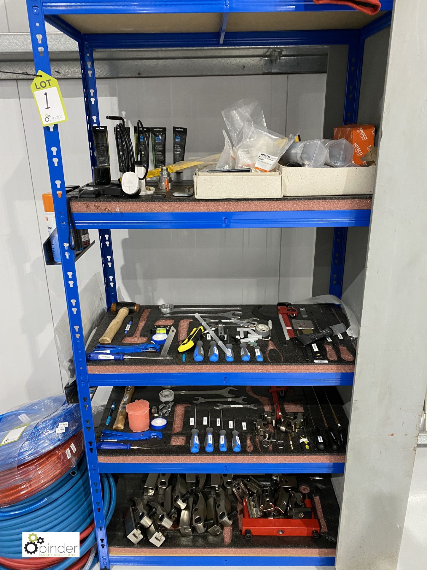 Quantity Arburg Special Tools, various Hose and spares to rack