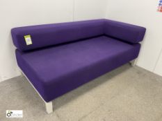 2 upholstered Sofas, purple