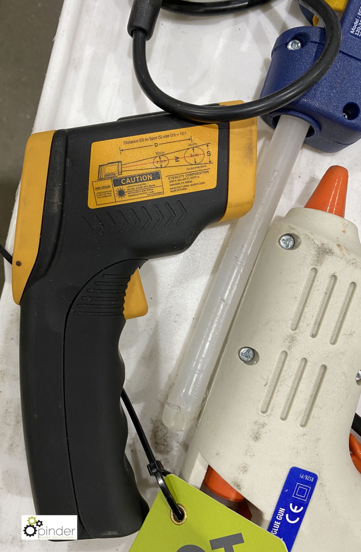 2 Glue Guns, Laser Liner, Voltmeter and Infrared Thermometer - Image 2 of 3