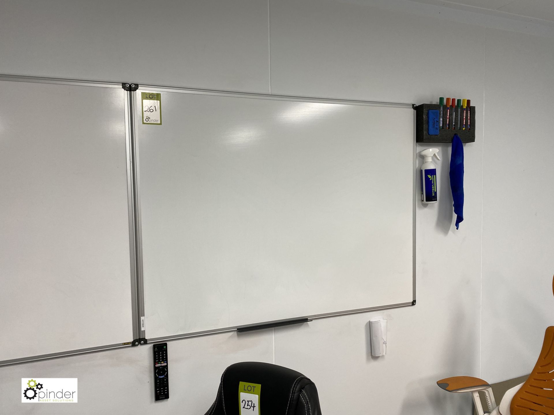 2 wall mounted Dry Whiteboards, 1200mm x 900mm - Image 3 of 3