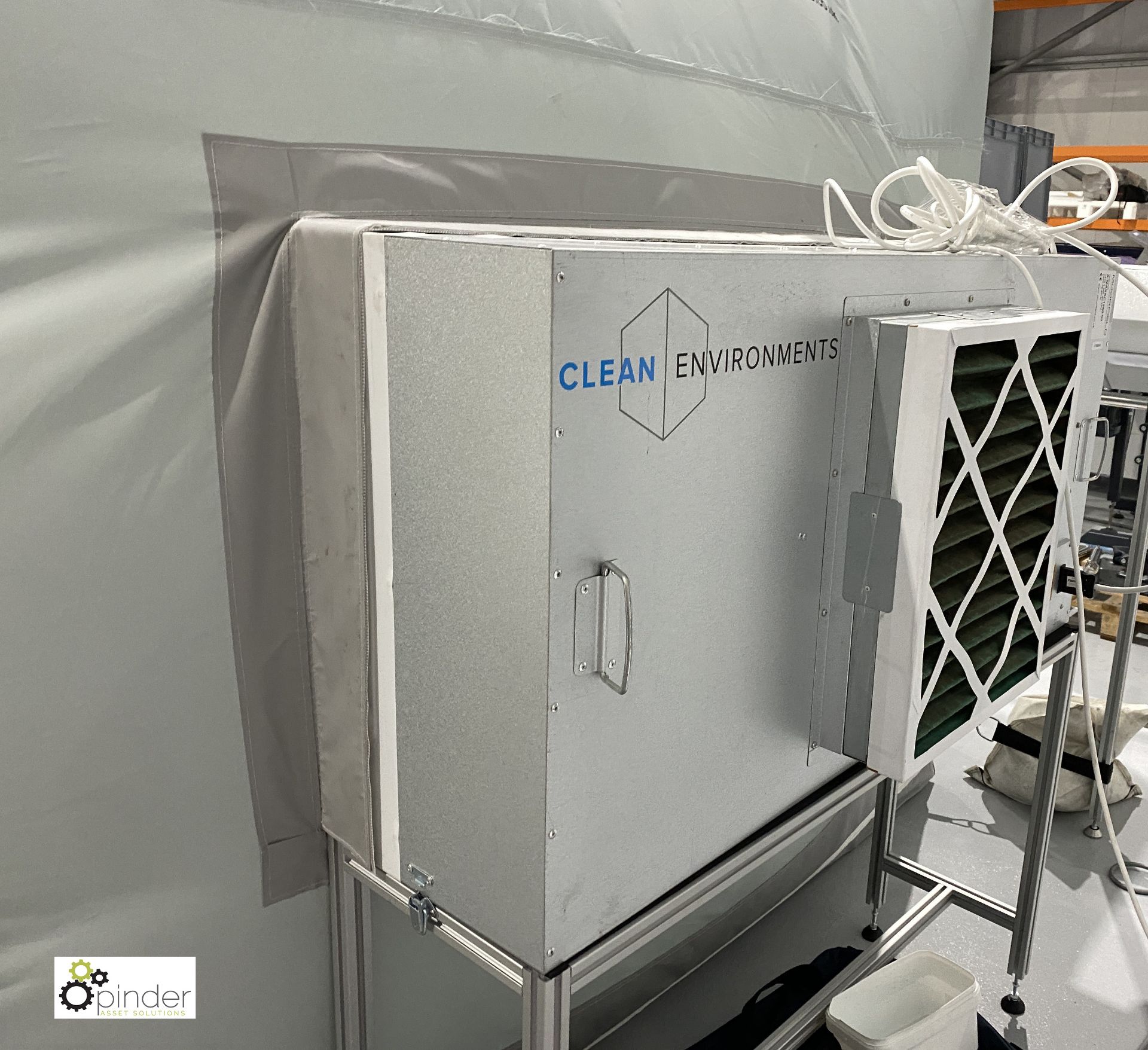 Clean Environment Clean Tent, 3800mm x 2500mm x 2200mm high, with air circulation system, filter and - Image 3 of 6