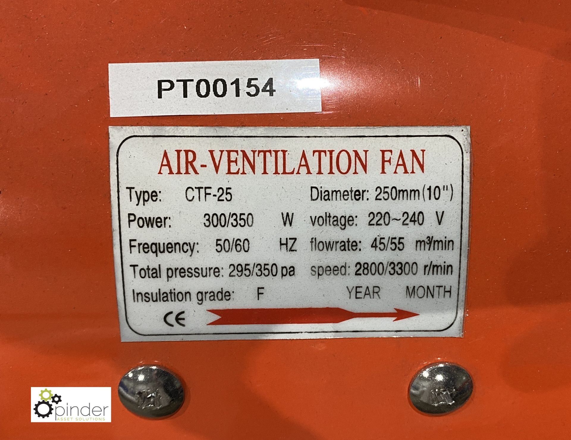 CTF-25 Ventilation Fan, 240volts - Image 2 of 2