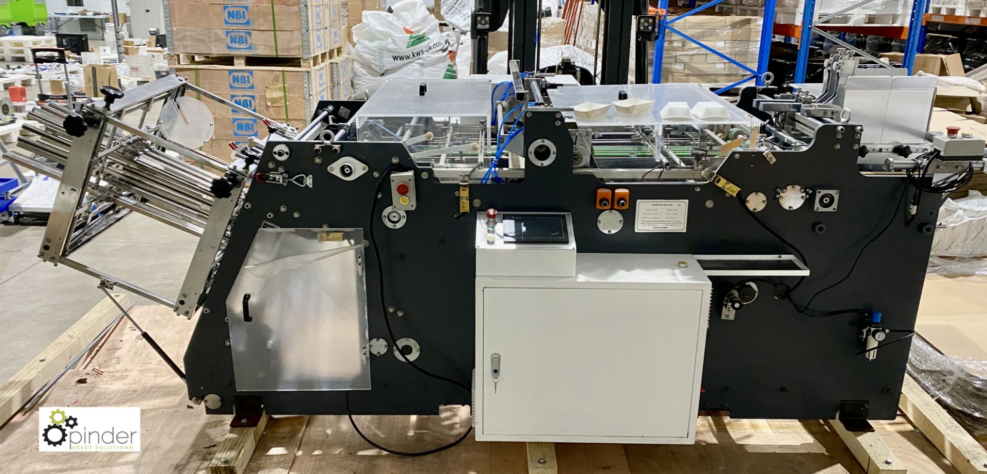 Zhejiang Guohao QH-9905 Paper Box/Tray Forming Machine, year 2019, serial number QC19SC0910 - Image 3 of 17