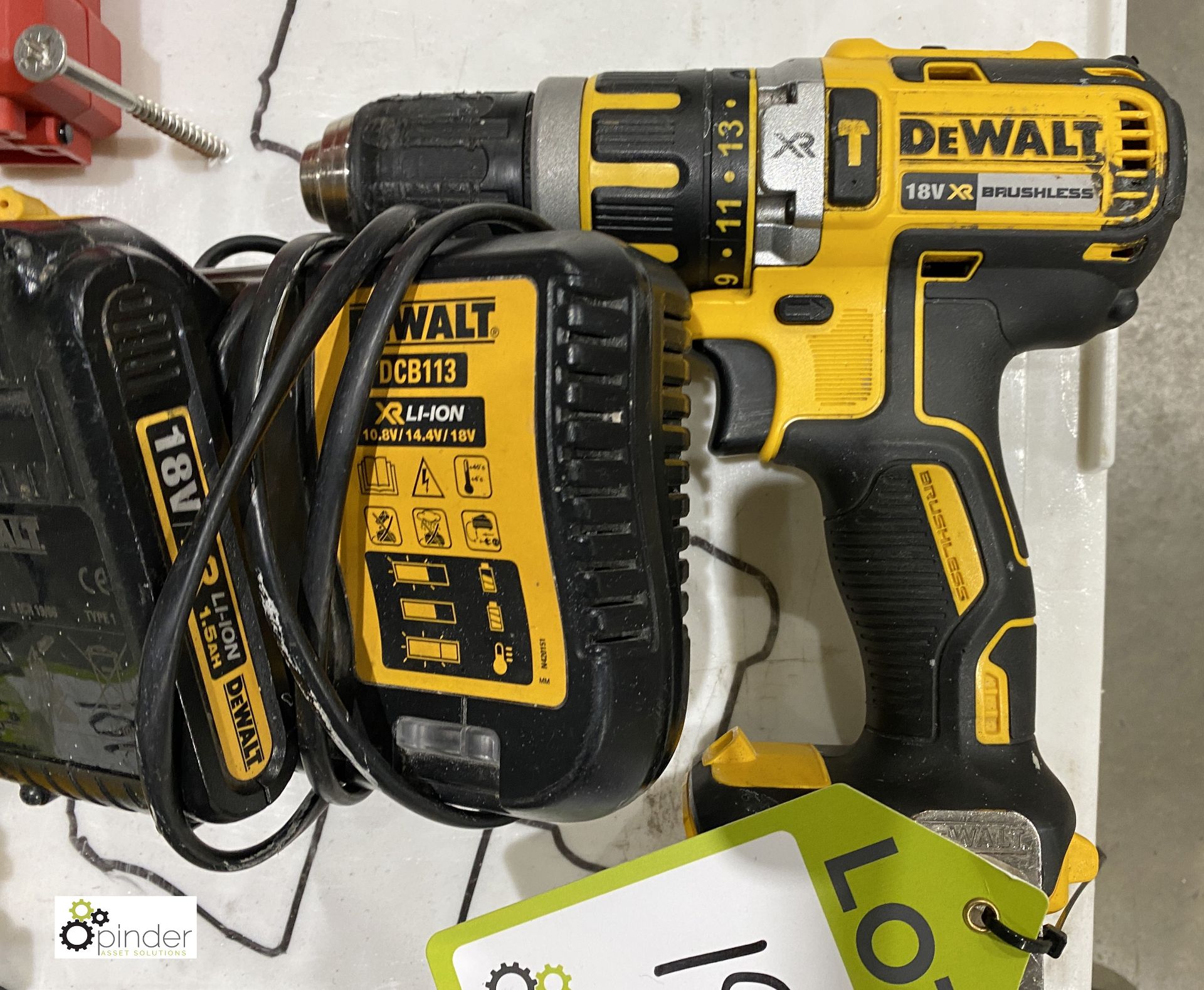 2 Dewalt Rechargeable Drills, Charger and quantity Drill Bits - Image 2 of 3