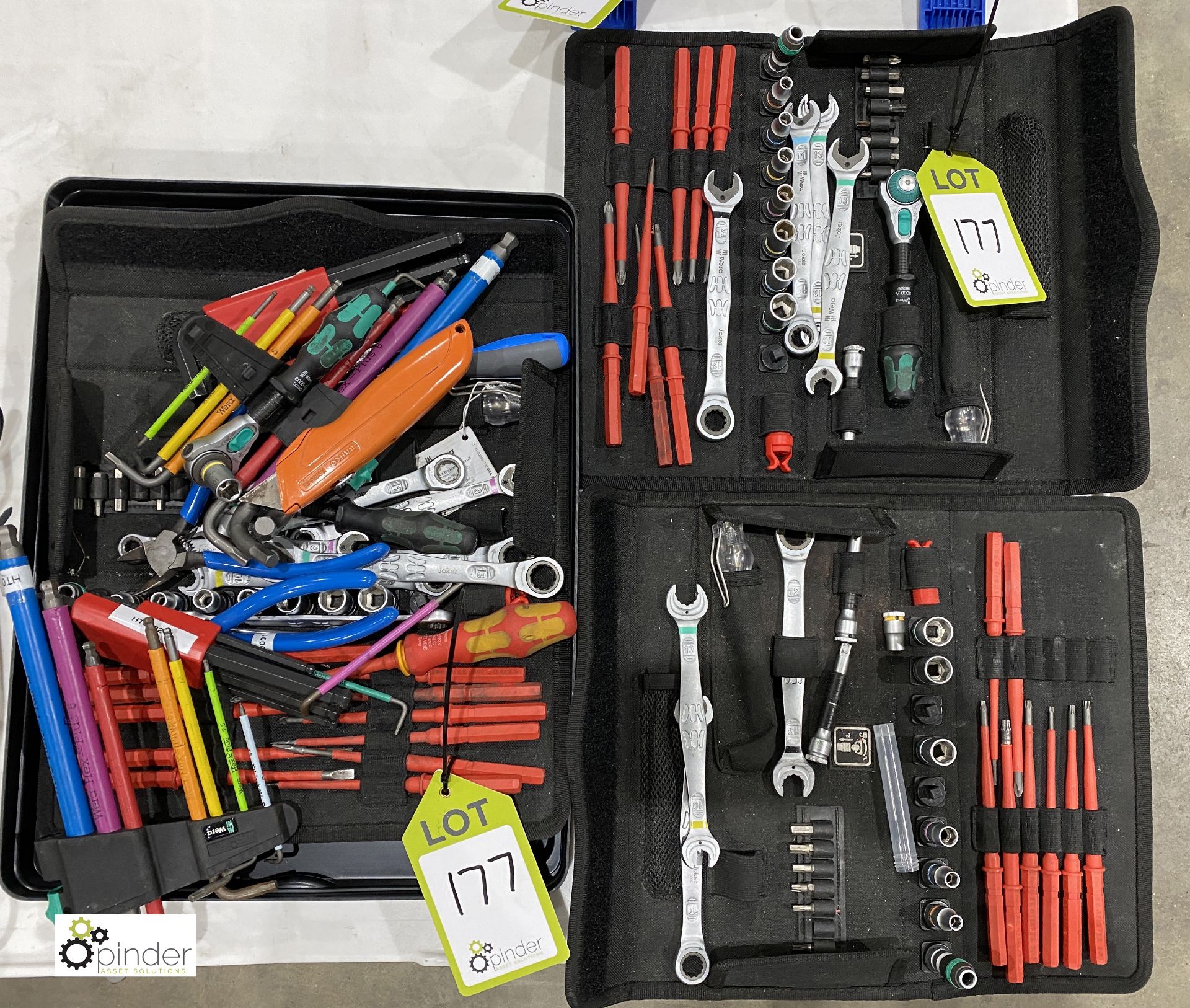 3 various Tool Kits including spanners, sockets, hex keys, etc