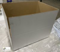 320 white Flat Pack Boxes, 485mm x 365mm x 194mm high, to pallet