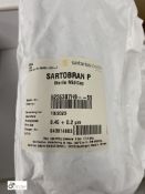 15 Sartorius Stedim Sartobran P Sterile Midi Caps, boxed and unused, use before 10/2023