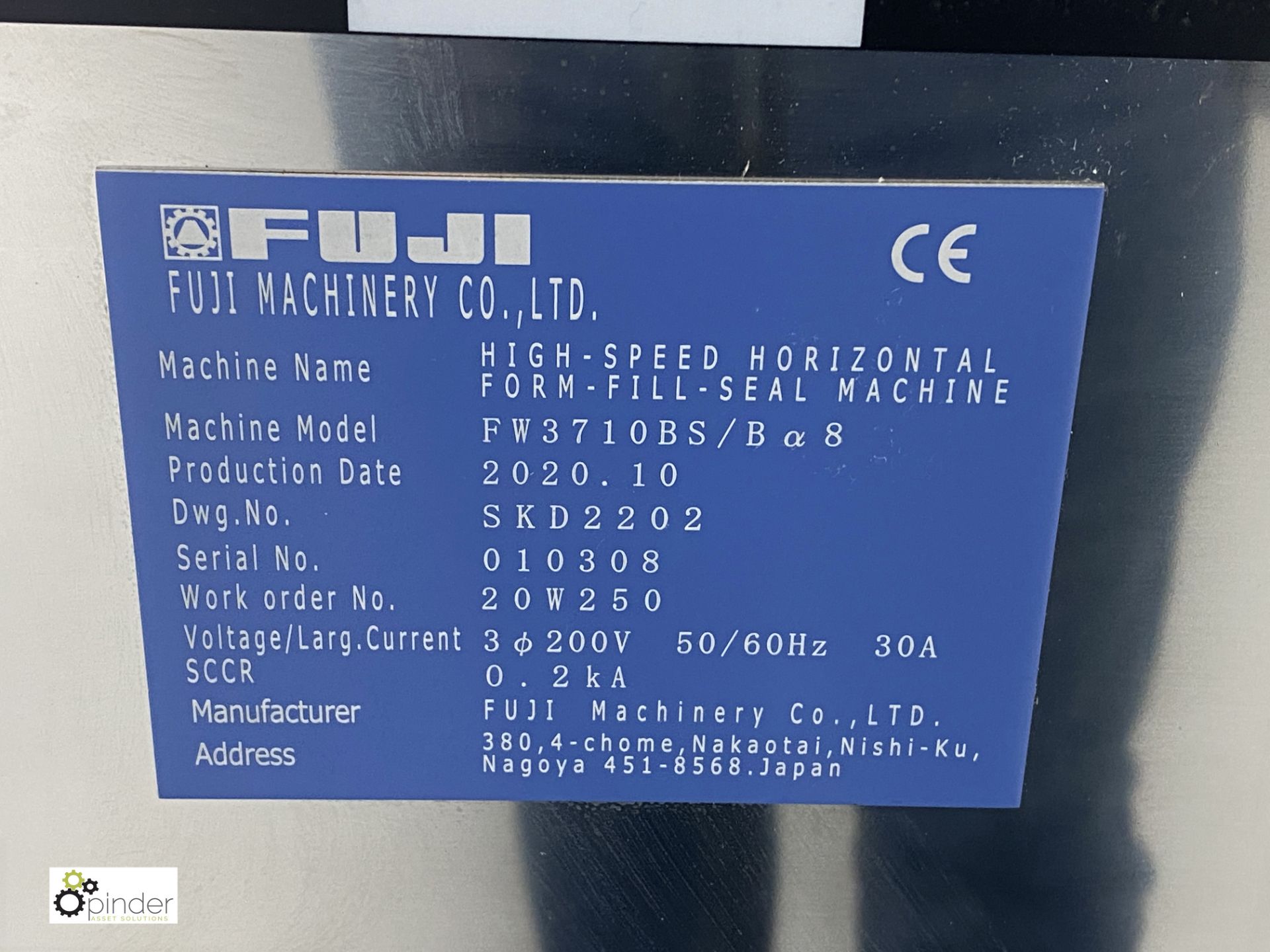 Fuji FW3710BS/B8 high speed horizontal Form Fill Seal Machine, serial number 010308, year October - Image 24 of 24
