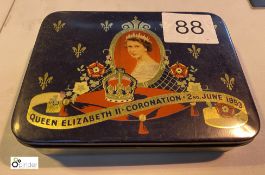 Chocolate Tin depicting Queen Elizabeth II Coronation, 2 June 1953 by Cadbury Bros Ltd (location:
