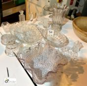 Quantity Cut and Glassware including bowls, vases, etc (location: Wakefield / collection: Monday 7