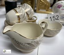 Tea Set comprising 2 teacups, 4 saucers, jug and bowl (location: Wakefield / collection: Monday 7