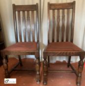 Set 4 Dining Chairs (location: Bramley / collection: Monday 7 March between 10am and 12noon)