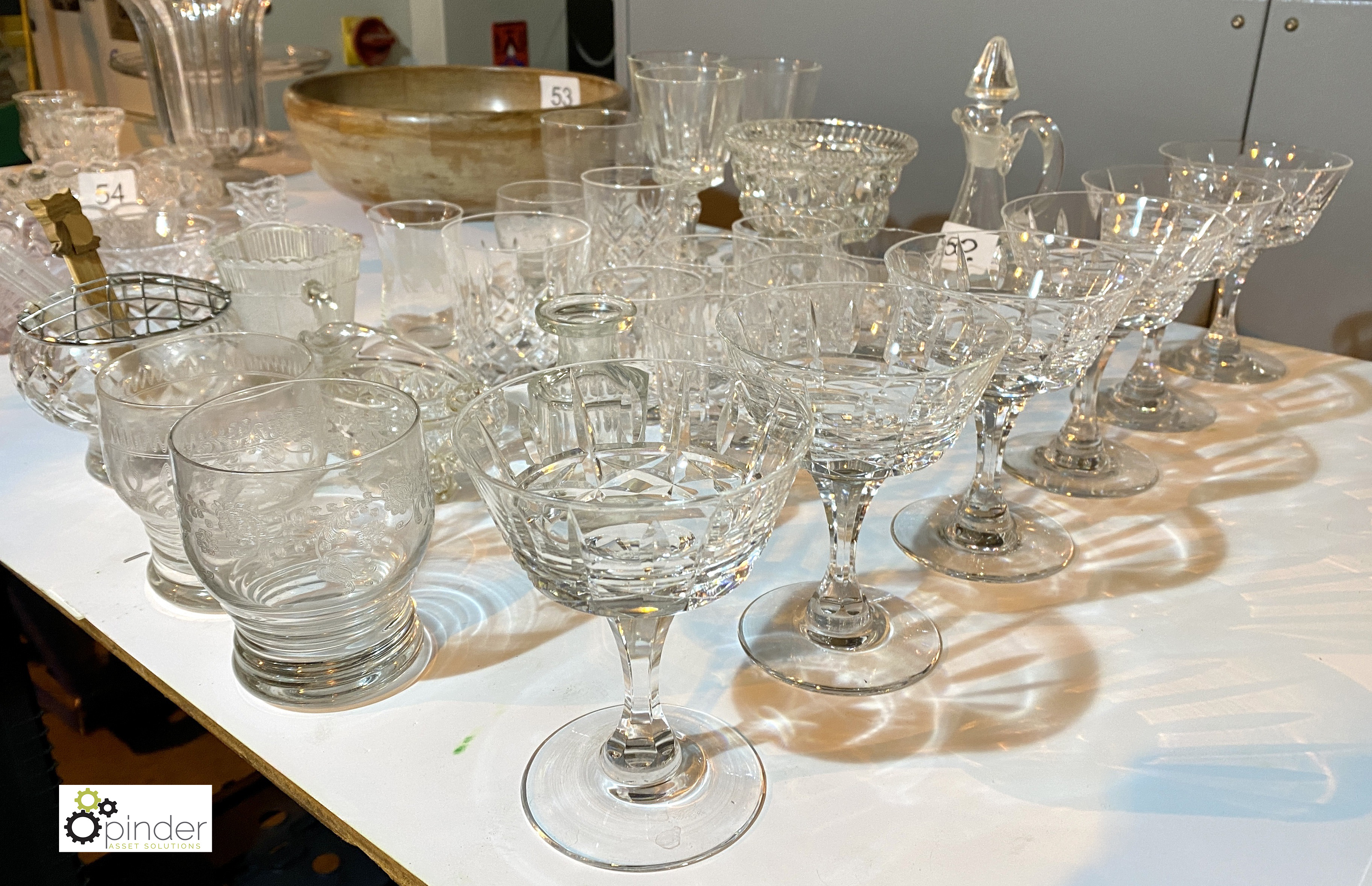 Quantity Cut and Glassware including whiskey, wine and port glasses, dessert dishes, etc ( - Image 2 of 8