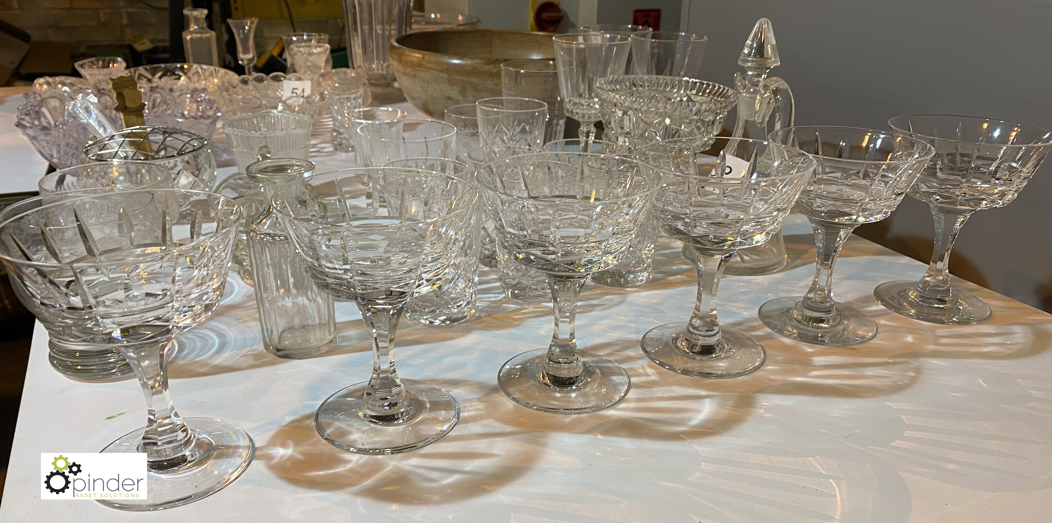 Quantity Cut and Glassware including whiskey, wine and port glasses, dessert dishes, etc ( - Image 3 of 8