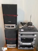 Aiwa Stereo with pair speakers (location: Wakefield / collection: Monday 7 March)