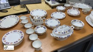 Royal Imperial Bone China Dinner Service comprising cups, plates, side plates, platters, teapots,