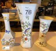 2 various Vases, Pembroke by Aynsley and Vase, Cottage Garden by Aynsley (location: Wakefield /