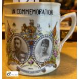 Mug commemorating The Marriage of King George V to Queen Mary, 1893, craved 1911 (location: