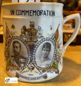 Mug commemorating The Marriage of King George V to Queen Mary, 1893, craved 1911 (location: