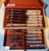 Set 6 Fish Knives and Forks, to box (location: Wakefield / collection: Monday 7 March)