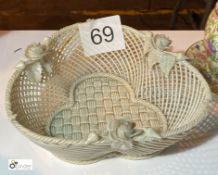Ornate glazed wicker style Bowl (location: Wakefield / collection: Monday 7 March)