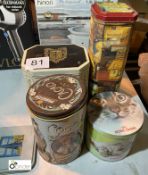 4 various Storage Tins (location: Wakefield / collection: Monday 7 March)