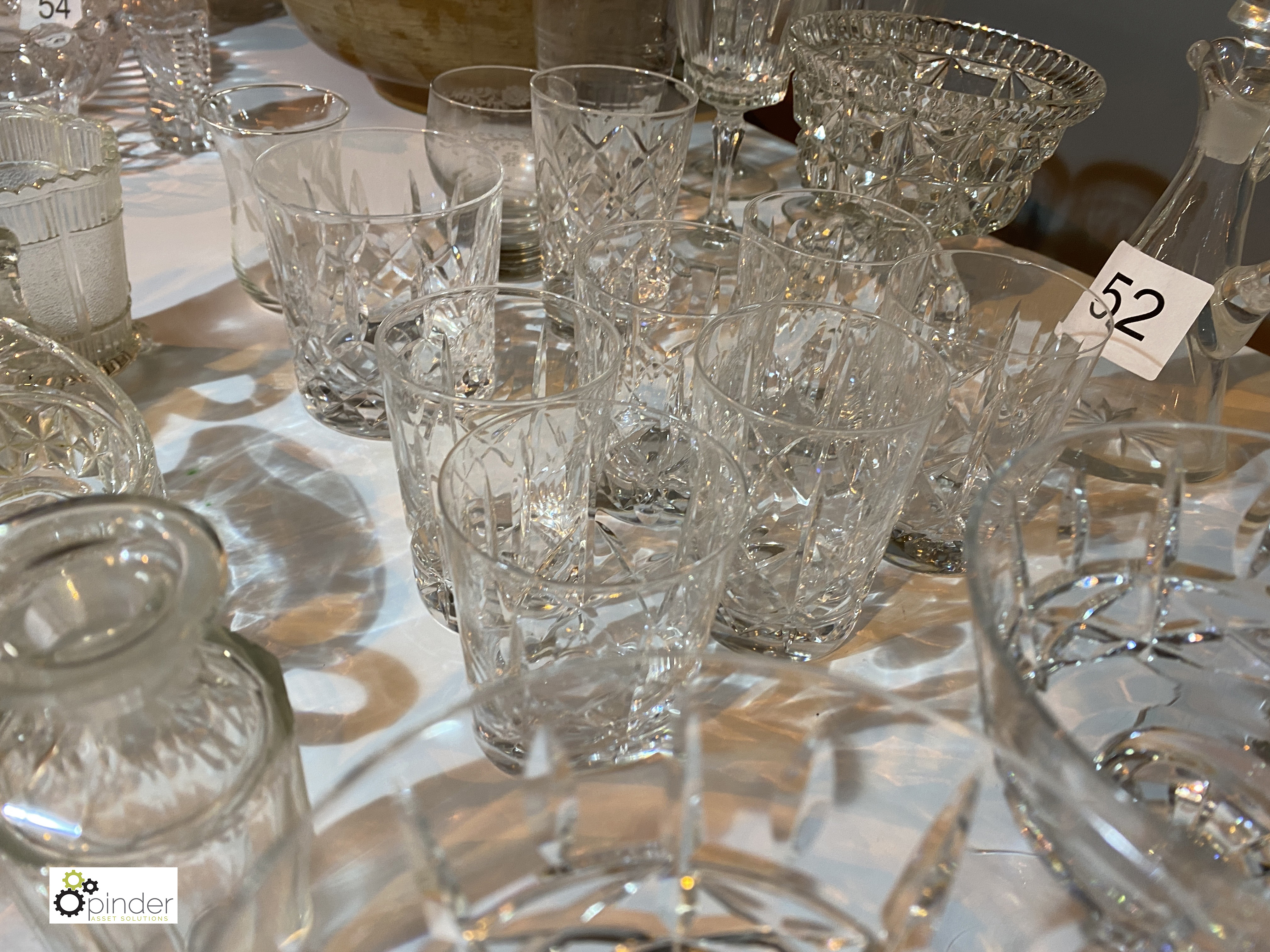 Quantity Cut and Glassware including whiskey, wine and port glasses, dessert dishes, etc ( - Image 6 of 8