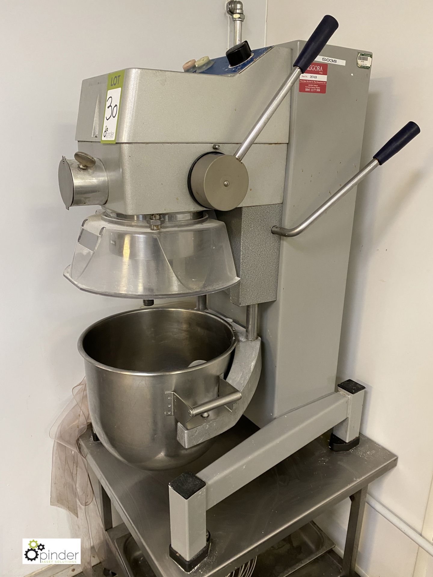 Electrolux Beater Mixer Planetary Food Mixer, 240volts, with stainless steel stand, paddle, dough - Image 2 of 5