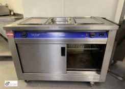 Victor Crown BM30MS mobile stainless steel double door Heated Cabinet, 240volts, 1200mm x 670mm x