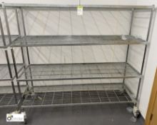 Adjustable 4-shelf mobile Rack, 1800mm x 600mm x 1650mm (located in Store Room)