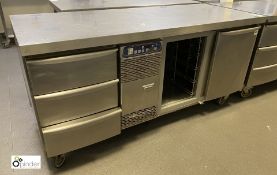 Electrolux mobile stainless steel Chilled Preparation Unit, 1750mm x 700mm x 850mm, with twin fridge