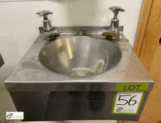 Stainless steel Hand Wash Basin, 300mm x 265mm (located in Main Kitchen)
