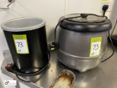 2 various Soup Kettles, 240volts (located in Main Kitchen)