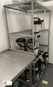 Adjustable 4-shelf Rack, 1050mm x 600mm x 1700mm (contents not included) (located in Main Kitchen)