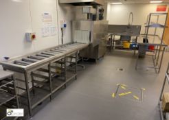 Commercial Dish Washing Line comprising slops table, waste disposal, wash down sink, Class EQ Alto