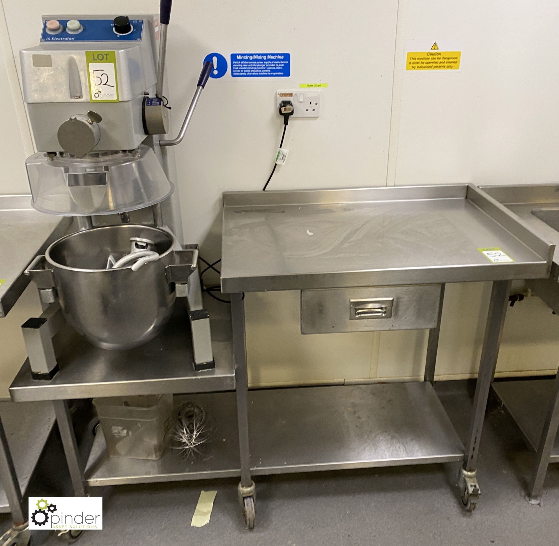 Electrolux Beater Mixer Planetary Food Mixer, 240volts, with mobile stainless steel stand/ - Image 2 of 8