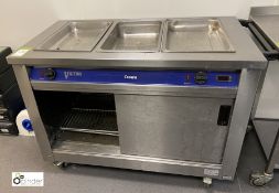 Victor Crown BM30MS mobile stainless steel double door Heated Cabinet, 240volts, 1200mm x 670mm x