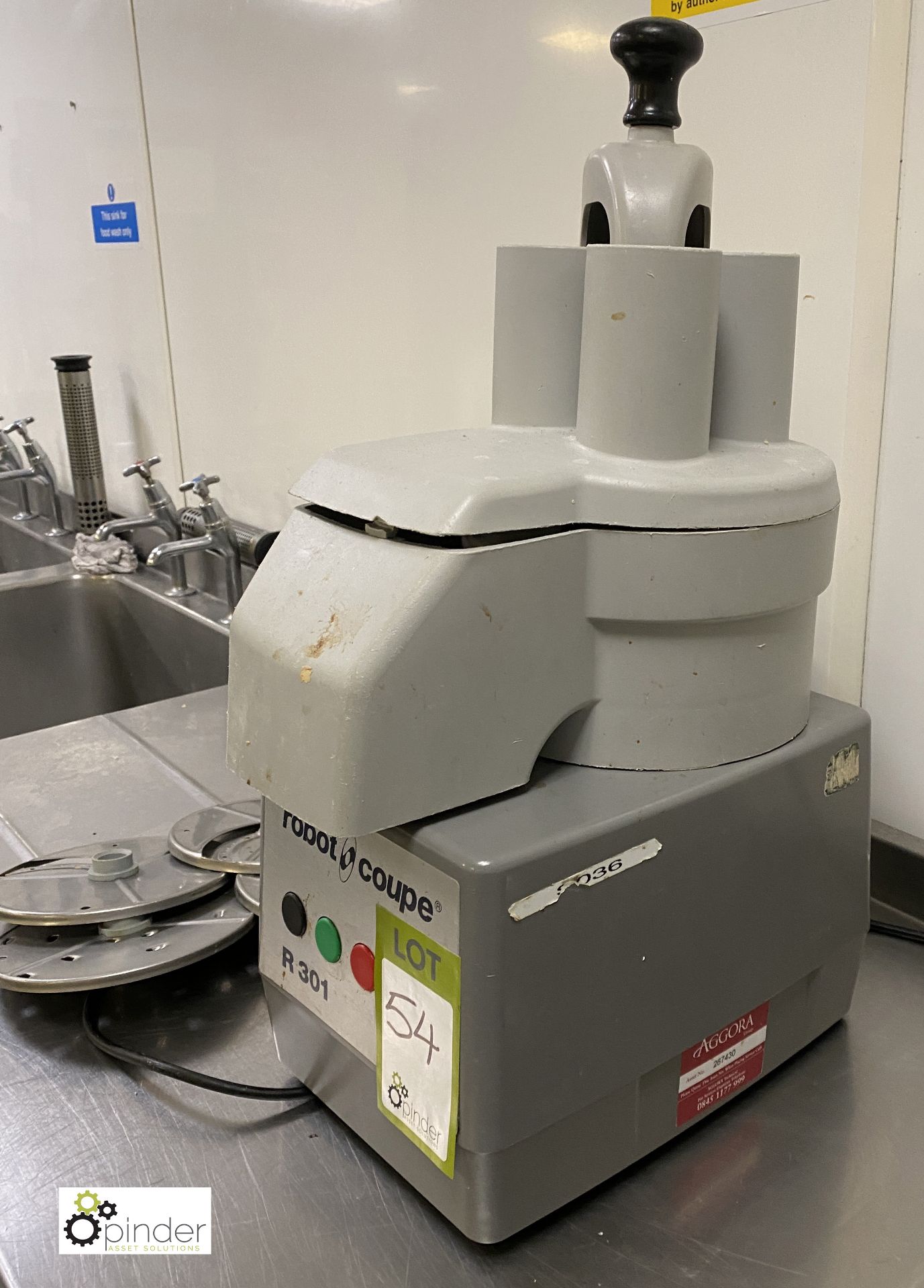 Robot Coupe R301 Commercial Food Processor, 240volts, with mixer, 4 various grates/slices (located - Image 3 of 4