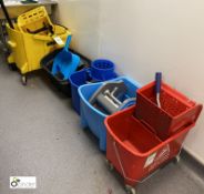 4 various Mop Buckets (located in Tray Wash Room)