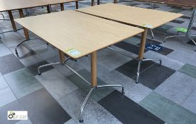 2 light oak effect Café Tables, 1200mm x 745mm x 730mm (located in Atrium)