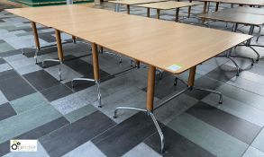 4 teak effect Café Tables, 1200mm x 800mm x 730mm (located in Atrium)