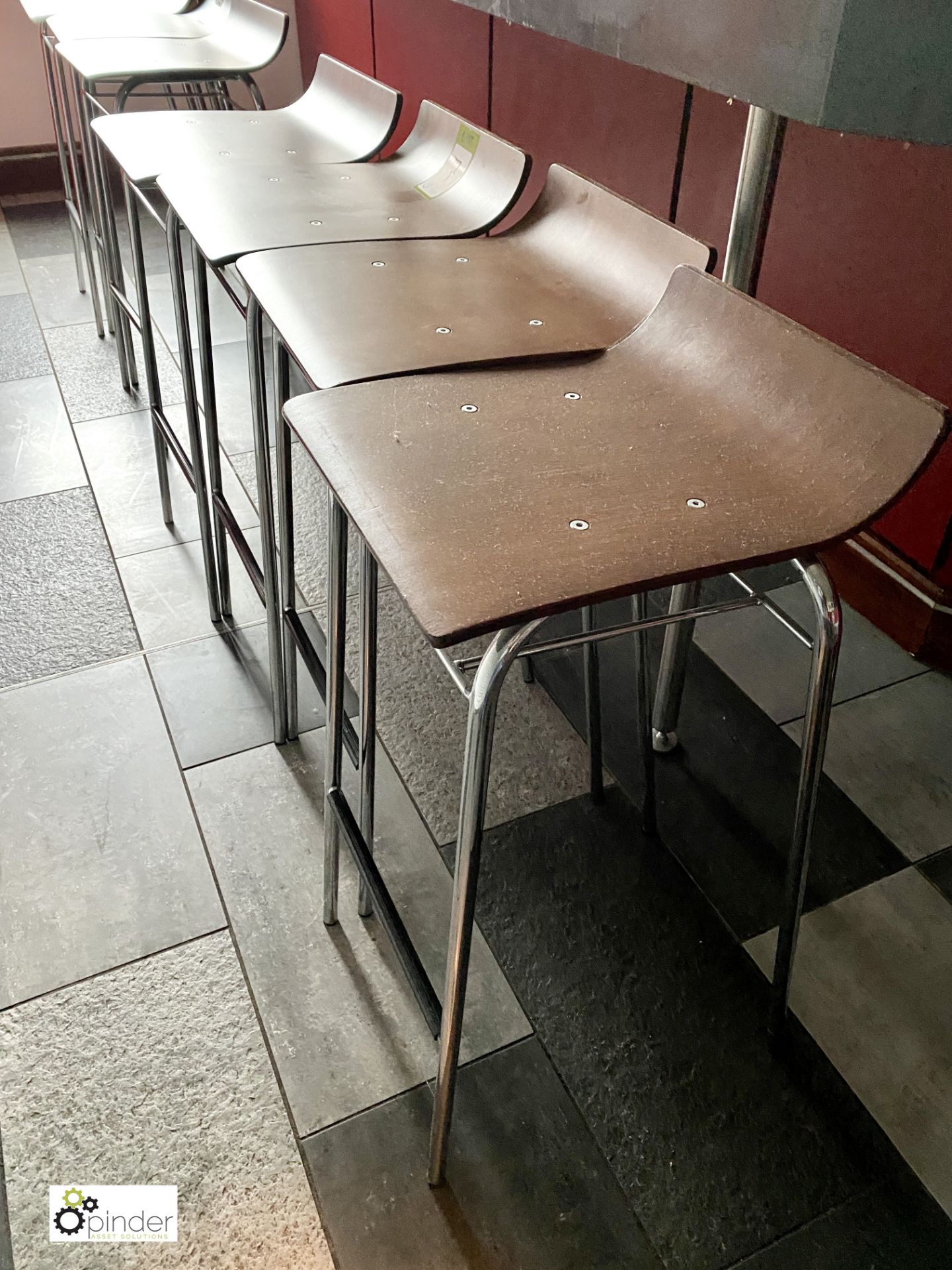 4 tubular framed Breakfast Stools (located in Coffee Shop) - Image 3 of 4