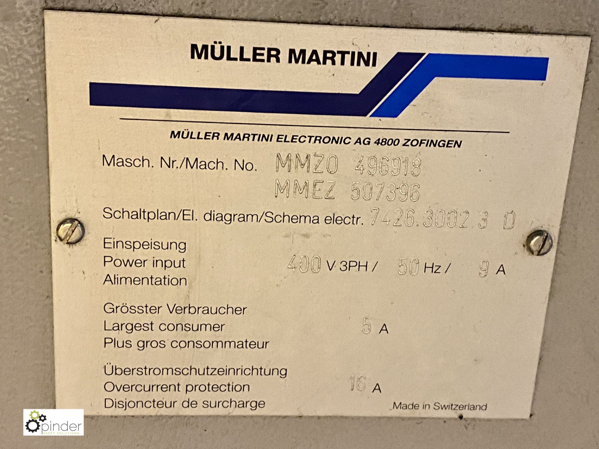 Muller Martini Forte Stacker, machine numbers MMZO496918 and MMEZ507395, 415volts (please note there - Image 8 of 13