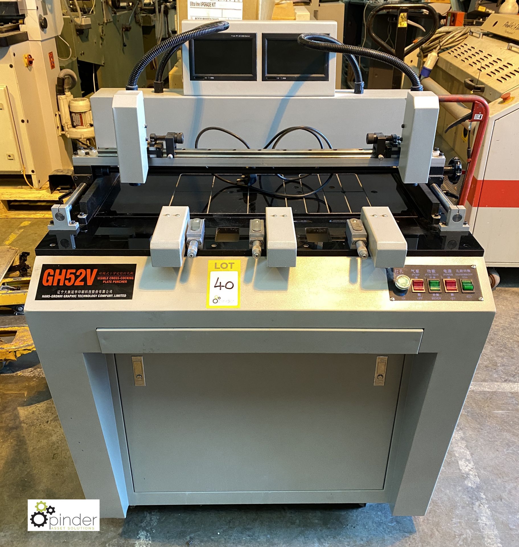 Gronhi GH52V Cross Locking Auto Plate Punch, 240volts, year 2011 (please note there is a lift out - Image 2 of 10