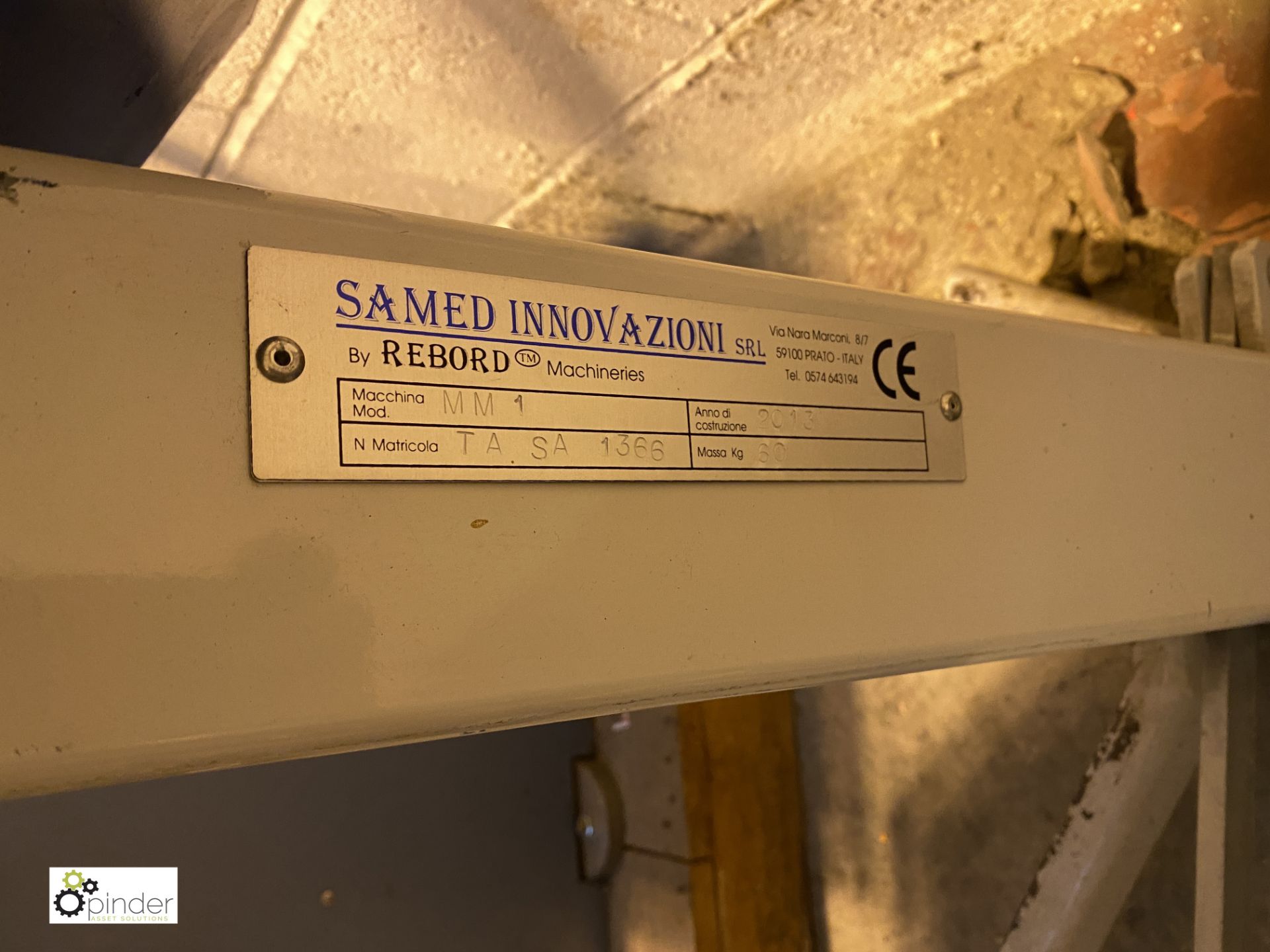 Samed Innovations MM1 Corner Cutter, serial number TASA 1366, year 2013 (please note there is a lift - Image 4 of 5