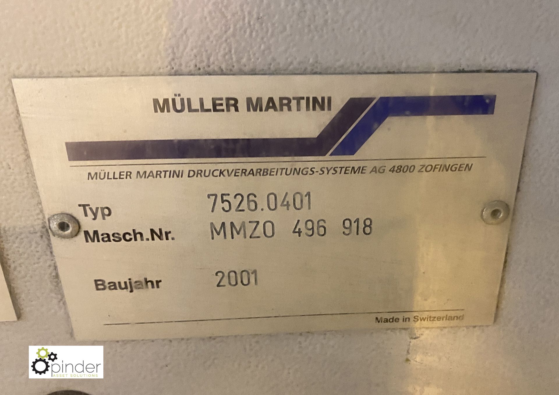 Muller Martini Forte Stacker, machine numbers MMZO496918 and MMEZ507395, 415volts (please note there - Image 5 of 13