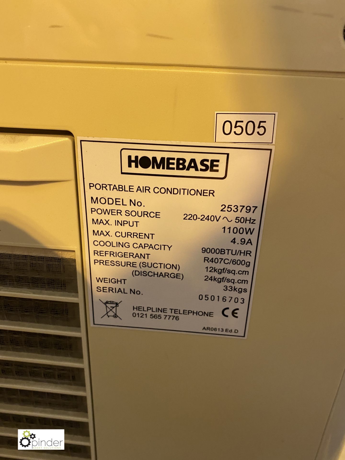 Homebase 253797 portable Air Conditioner - Image 3 of 3