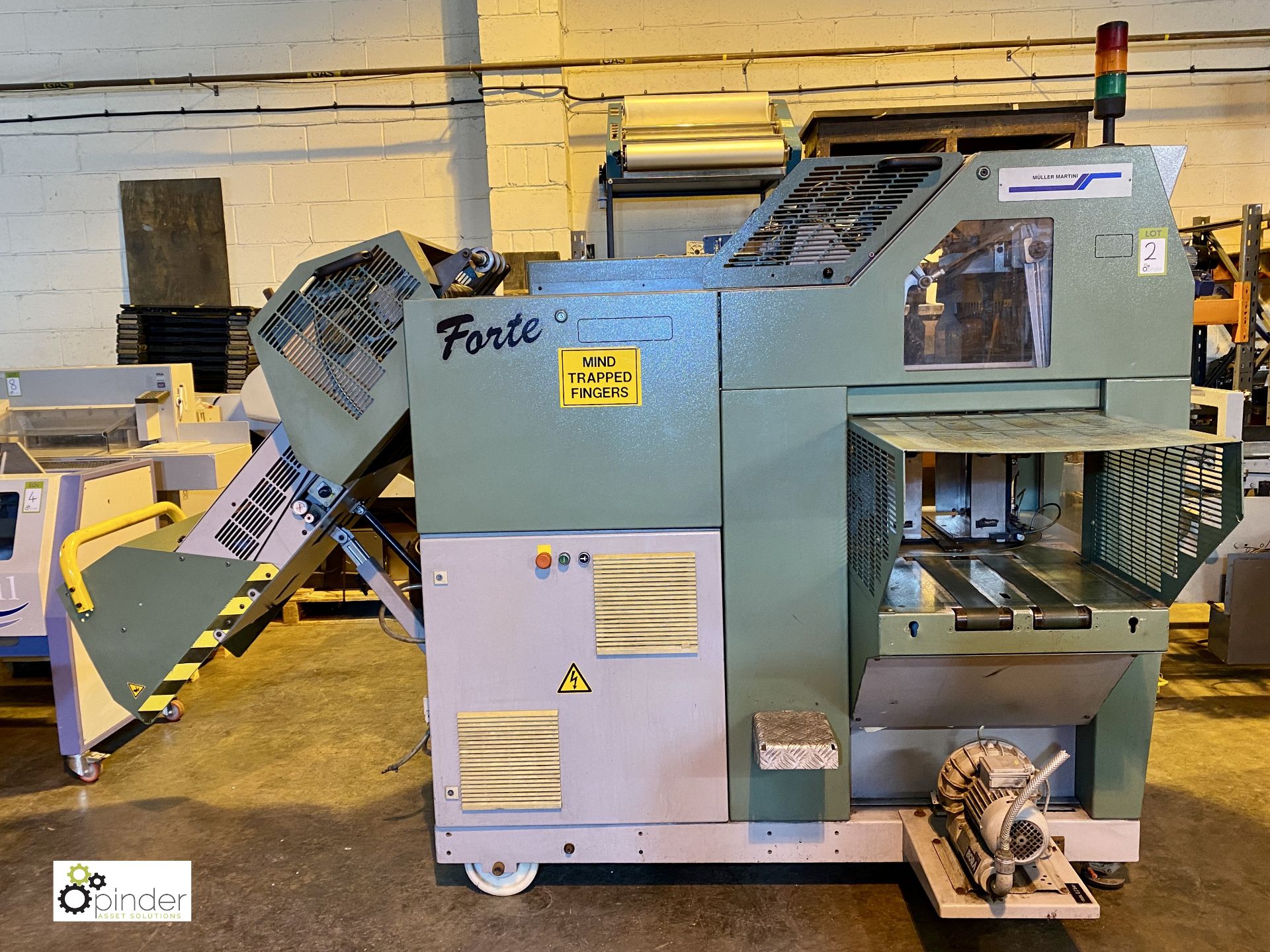 Muller Martini Forte Stacker, machine numbers MMZO496918 and MMEZ507395, 415volts (please note there - Image 13 of 13