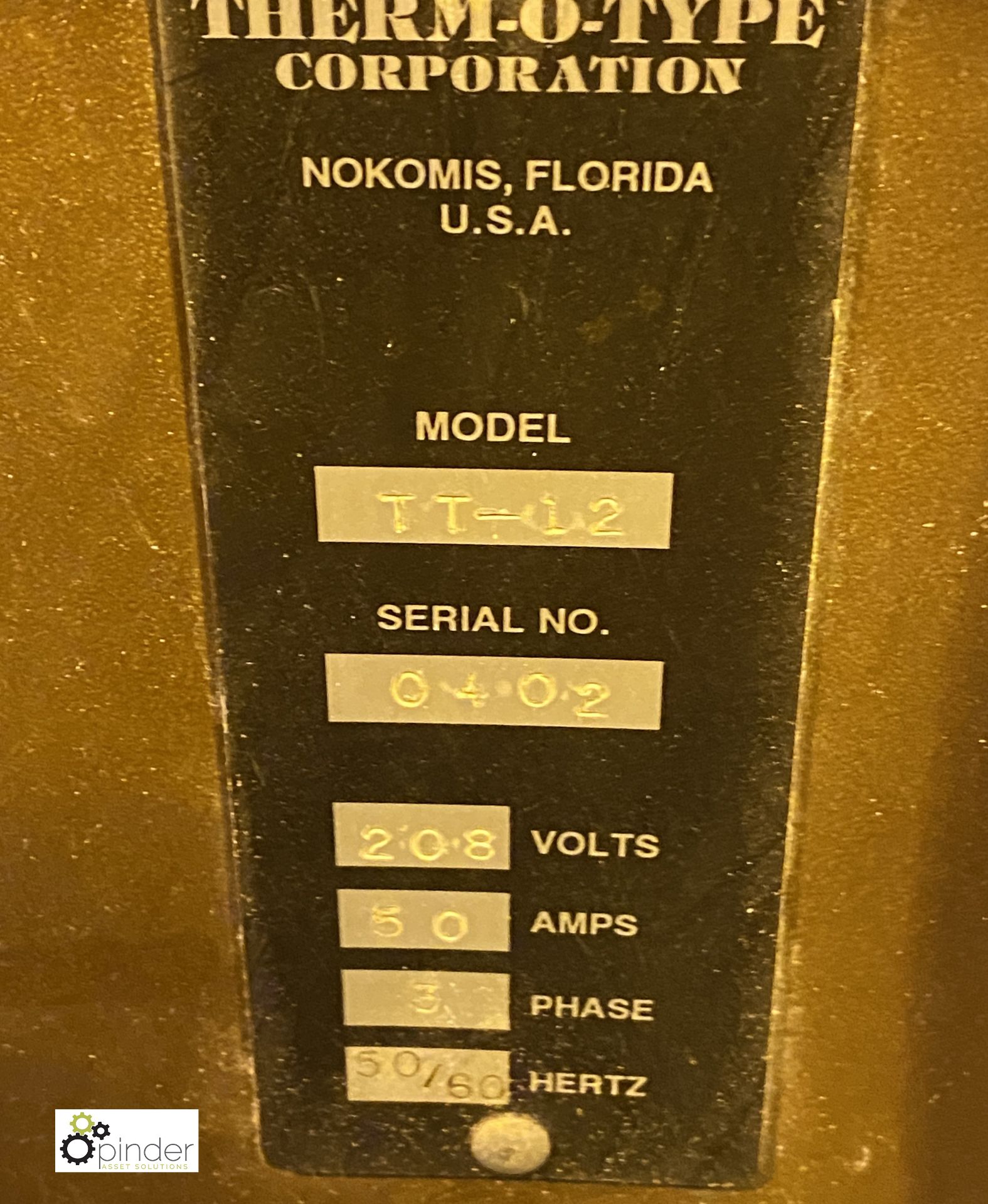Therm-o-Type Thermotech 12 Flittering Line, 330mm belt width, 208volts, 3-phase, serial number - Image 10 of 10